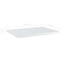 vidaXL Prídavné police 4ks, lesklé biele 40x30x1,5cm, kompozitné drevo