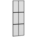 vidaXL Posuvné dvere s kovaním čierne 76x205 cm tvrdené sklo