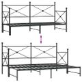 vidaXL Váľanda s kolieskom bez matraca Čierna 90x200 cm Oceľ