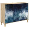 vidaXL Servírovacia skriňa RAALTE Sonoma 102 x 33 x 75 cm