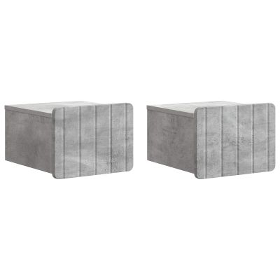 vidaXL Nástenná nočná skrinka 2 pcs Betónovo sivá 33 x 34,5 x 24 cm