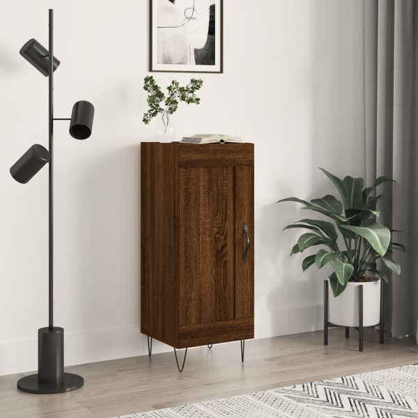 vidaXL Komoda hnedý dub 34,5x34x90 cm spracované drevo