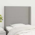 vidaXL Čelo postele so záhybmi bledosivé 83x16x118/128 cm látka