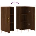 vidaXL Komoda hnedý dub 34,5x34x90 cm spracované drevo
