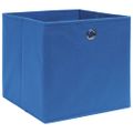 vidaXL Úložné boxy 10 ks, netkaná textília 28x28x28 cm, modré