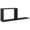 vidaXL Plávajúce police Čierny dub 80 x 15 x 30 cm Kompozitné drevo