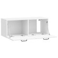 vidaXL Nástenná TV skrinka Biela s vysokým leskom 78,5 x 31 x 30 cm