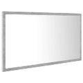 vidaXL Kúpeľňové zrkadlo s LED, betónovo sivé 80x8,5x37cm, akryl