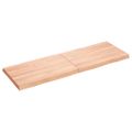 vidaXL Stolová doska svetlohnedá 120x40x(2-4)cm ošetrený masív hrany