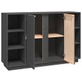 vidaXL Komoda sivá 120x35x80 cm borovicový masív