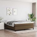 vidaXL Posteľný rám s boxspringom tmavohnedá 180x200 cm látka