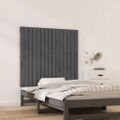 vidaXL Nástenné čelo postele sivé 95,5x3x90 cm masívna borovica