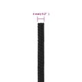 vidaXL Lodné lano čierne 4 mm 250 m polypropylén