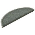 vidaXL Schodové rohože 30 ks 56x17x3 cm tmavozelené polkruhové