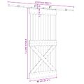 vidaXL Posuvné dvere NARVIK Prírodná a čierna 95 x 210 cm (213,5 cm)