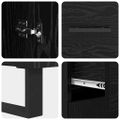 vidaXL Highboard 2 ks Čierny dub 69,5 x 34 x 180 cm