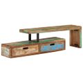 vidaXL TV stolík (118-200) x 30 x 40 cm masívne recyklované drevo