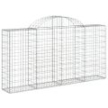 vidaXL Oblúkové gabiónové koše 5 ks 200x30x100/120cm pozinkov. železo