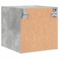 vidaXL Nočné skrinky sklenené dvierka 2 ks betónovo sivé 35x37x35 cm