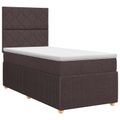 vidaXL Posteľ boxspring s matracom Tmavohnedá 100 x 200 cm Látka
