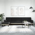 vidaXL Pohovka v tvare L čierna 260x140x70 cm látka
