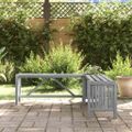 vidaXL Záhradná rohová lavička s kvetináčom 117 cm akáciový masív sivá
