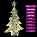 vidaXL Vianočný stromček 100 LED Teplá biela 120 cm Akryl