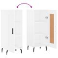 vidaXL Komoda biela 34,5x34x90 cm spracované drevo