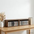 vidaXL Roh na skladovanie CD 2 ks Dymový dub 40 x 17 x 17 cm