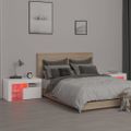 vidaXL Nočné skrinky 2 ks s LED svetlami biele 70x36,5x40 cm