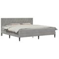 vidaXL Rám postele s matracom Svetlosivá 200 x 200 cm Zamat