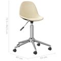 3086054 vidaXL Swivel Dining Chairs 4 pcs Cream Fabric (2x333467)