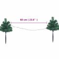 vidaXL Vianočné stromčeky k chodníku 6 ks teplé biele LED 45 cm PVC