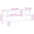 vidaXL Zostava TV skriniek 100 x 35 x 45 cm Čierny dub