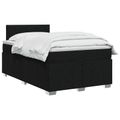 vidaXL Posteľ boxspring s matracom Čierna 120 x 200 cm Látka