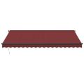 vidaXL Automaticky zaťahovacia markíza vínová 450x350 cm
