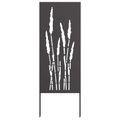 vidaXL Záhradná clona na súkromie Kvetinový Čierna 50 x 140 cm
