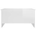 vidaXL Konferenčný stolík lesklý biely 80x55,5x41,5cm spracované drevo