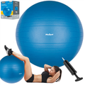 Gymnastický míč REBEL ACTIVE RBA-3102-BL 75 cm s ruční pumpou, modrý