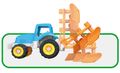 Androni Millennium traktor s funkčným pluhom dĺžka 43 cm