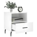 vidaXL Nočné stolíky 2 ks lesklé biele 40x35x47,5 cm kompozitné drevo