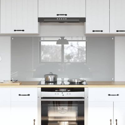 vidaXL Kuchynský obklad 2 pcs Svetlosivá 70 x 60 cm tvrdené sklo