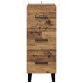 vidaXL Servírovacia skriňa so zásuvkou Staré drevo 34,5 x 34 x 90 cm
