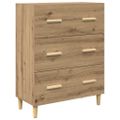 vidaXL Highboard Remeselný dub 69,5 x 34 x 180 cm