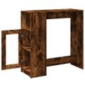 vidaXL Barový stôl s policami dymový dub 101x40x103,5 cm kompoz. drevo