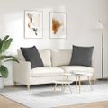 vidaXL Vankúše na pohovku 2 ks Kordúrová tkanina Tmavo šedá 60 x 60 cm