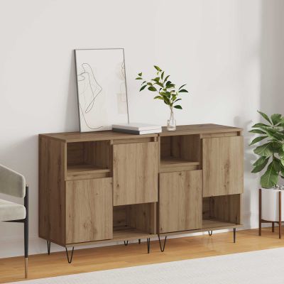 vidaXL Servírovacia skriňa 2 pcs Remeselný dub 60 x 35 x 70 cm