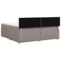 vidaXL Posteľ boxspring s matracom Sivohnedá 200 x 200 cm Látka