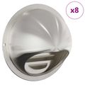 vidaXL Kryty vzduchových ventilátorov 8 ks Strieborná 80 mm