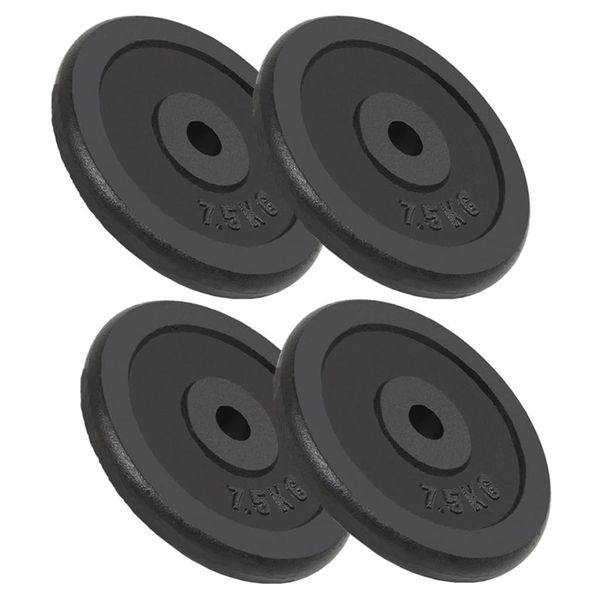 vidaXL Závažia na činky 4 ks, 4x7,5 kg, liatina
